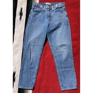 Madewell Jeans Womens Size 25 Blue The Momjean High Rise Straight Denim Mom